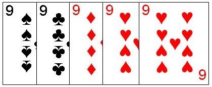 Five of a kind combination Five of a kind combination