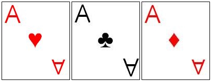 Having three Aces requires a bid of Terola or higher